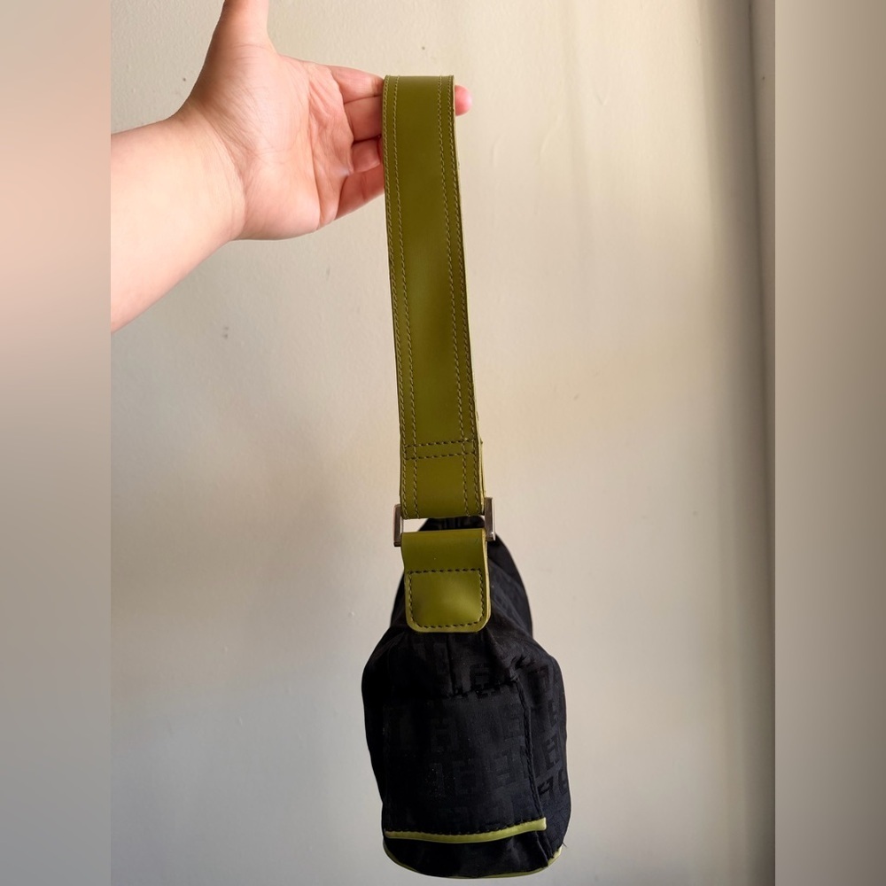 2k Chateau Black Monogram Belt Bag with Olive Strap (Baguette inspo) - Picture 8 of 14